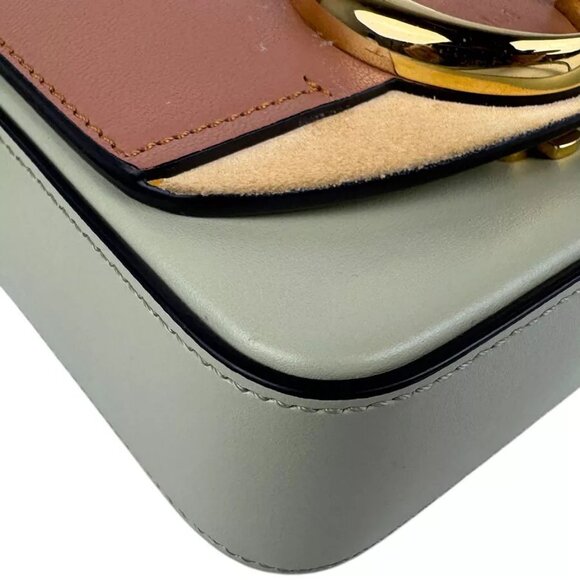 Auth Chloe Chloe C Handbag Crossbody Shoulder Bag Brown/Light Khaki - - Picture 7 of 13